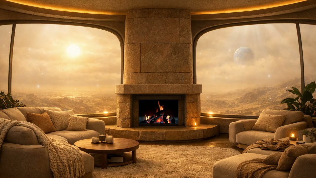 Cozy Life on Venus 4K 🌫️ | Calm Planetary Ambience for Relaxation & Focus