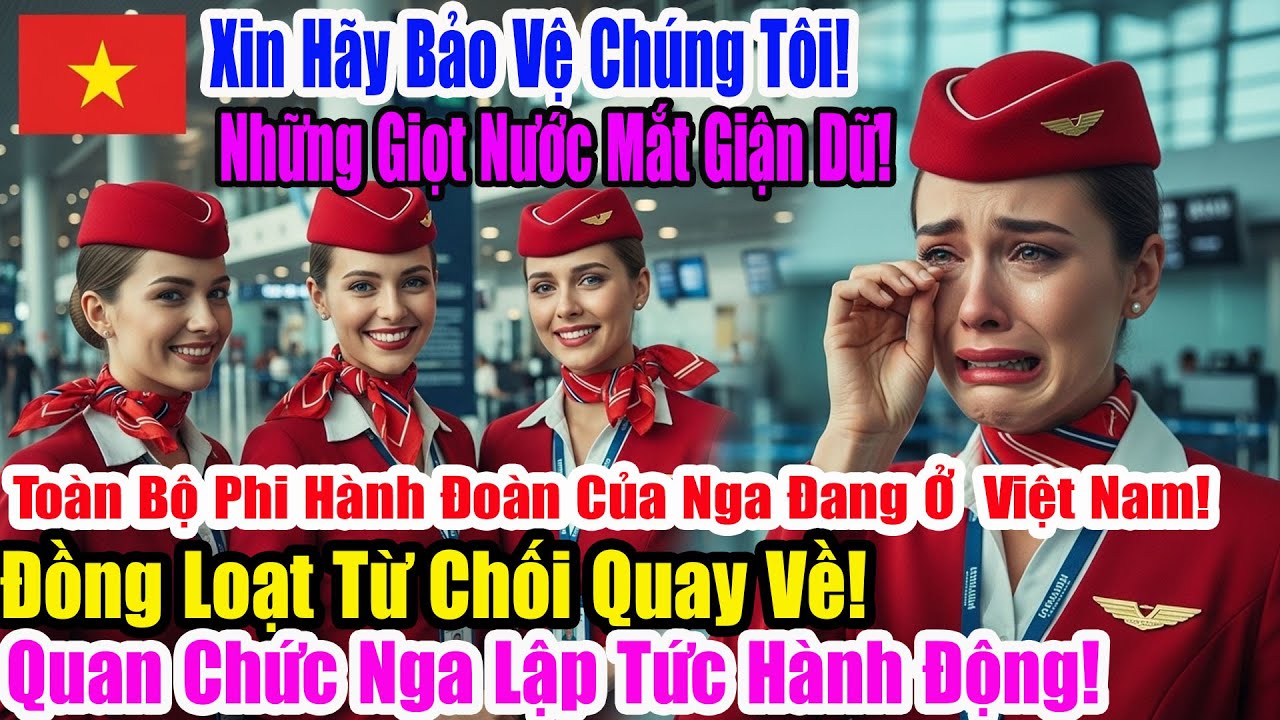 Gây sốc! Tiếp viên Nga bật khóc khi được cô lao công chào hỏi tại sân bay Nội Bài Hà Nội!