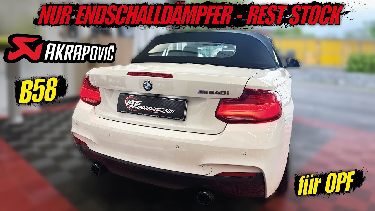 AKRAPOVIC SLIPON TITAN ENDSCHALLDÄMPFER passend für BMW M240i F22 F23 B58 OPF ECE LEGAL