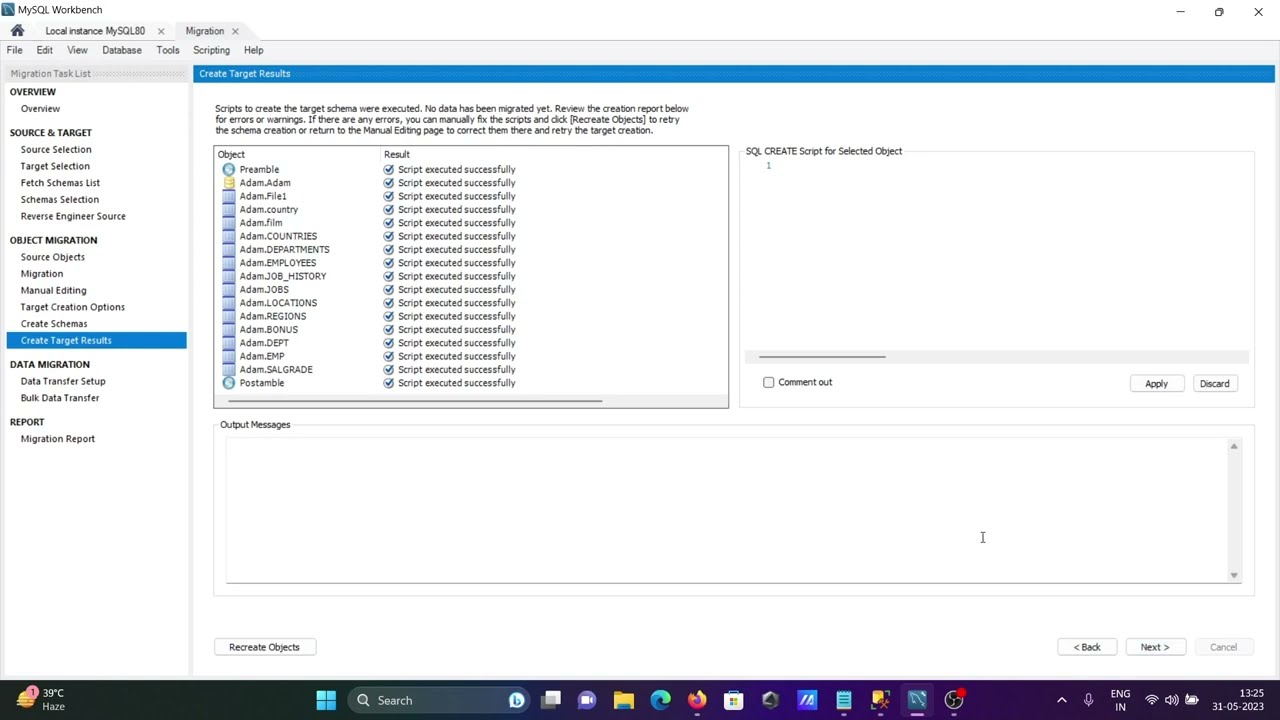 Как перенести SQL Server в MySQL Workbench