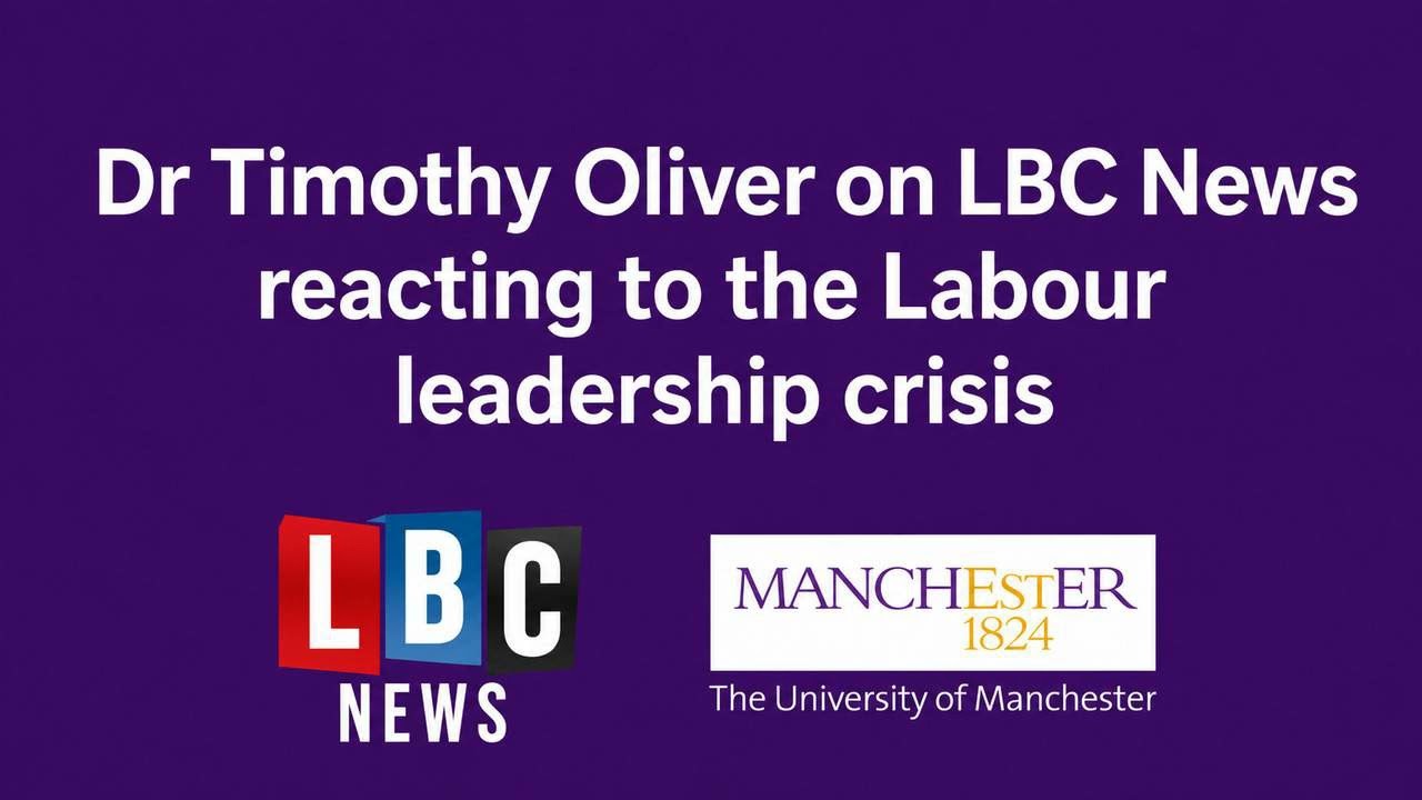 Dr Timothy Oliver on LBC News reacting to the Labour leadership crisis