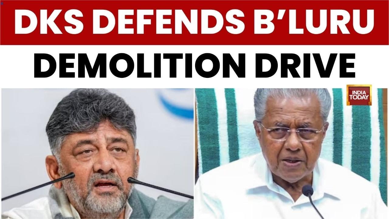 Bengaluru Demolition Row: D.K. Shivakumar Slams Kerala CM Pinarayi Vijayan&rsquo;s &lsquo;Bulldozer Raj&rsquo; Jibe