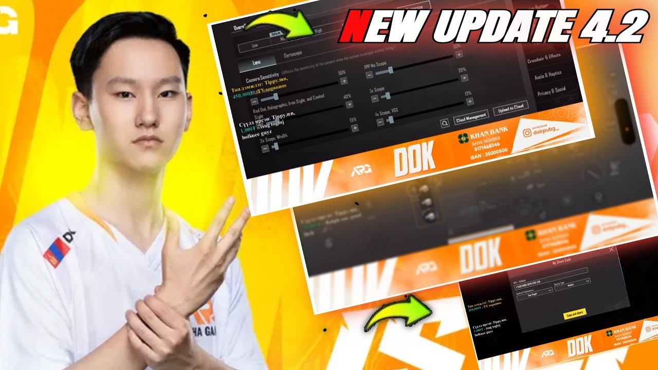 UPDATE 4.2 | APG DOK SENSITIVITY | DOK CONTROL CODE | DOK SENSITIVITY CODE | PUBG MOBILE | BGMI