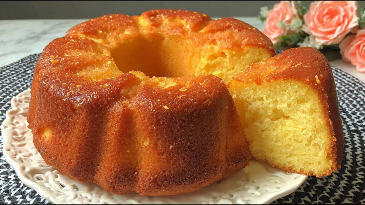 Апельсиновый пирог с 10 ложками за 10 минут 🍊 Который все ищут! Без весов!