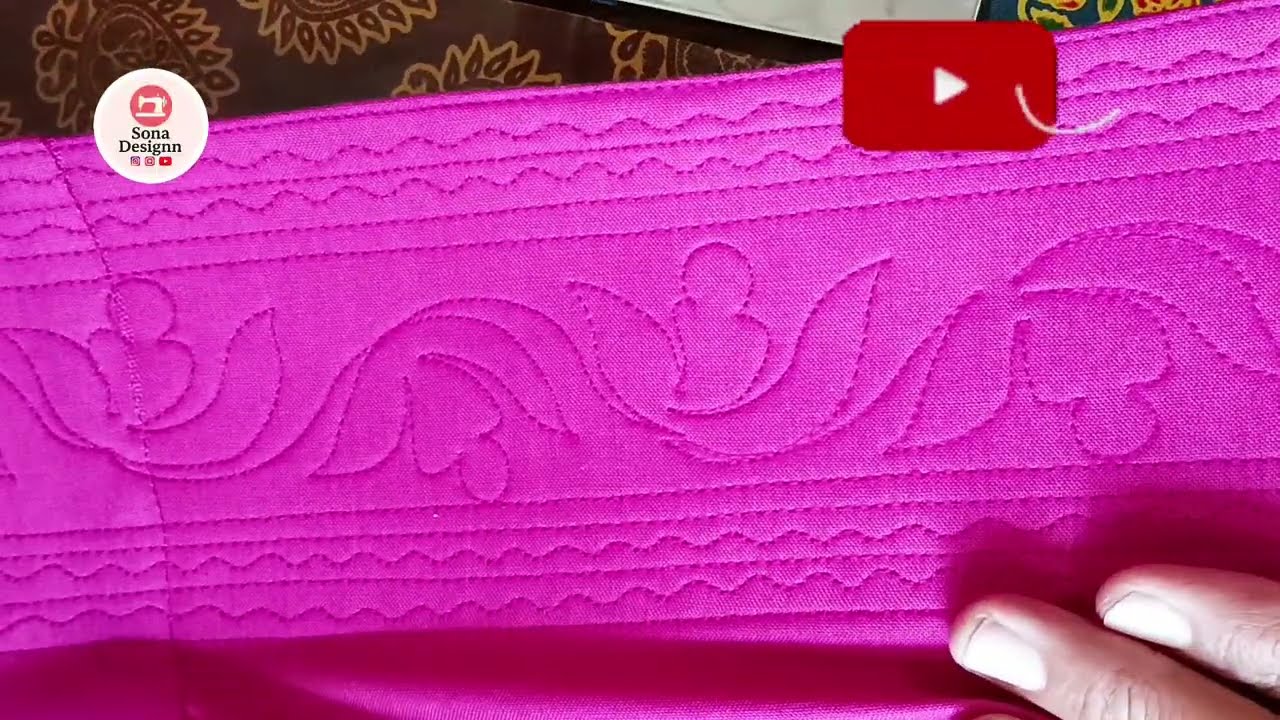 Simple easy mohri design//poncha design#sewing 