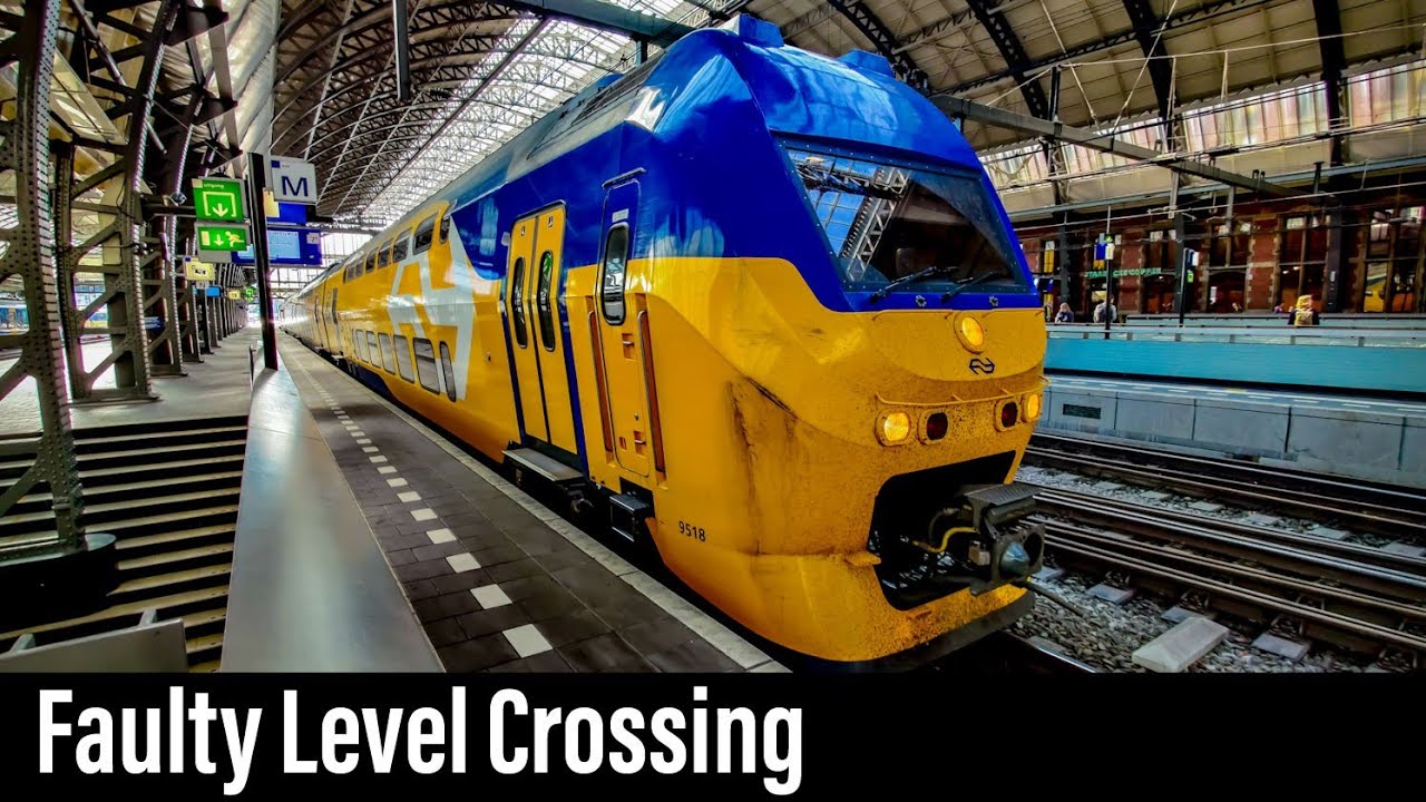 Train Cab Ride NL / Level Crossing Failure / 's Hertogenbosch - Amsterdam / VIRM IC / April '22.