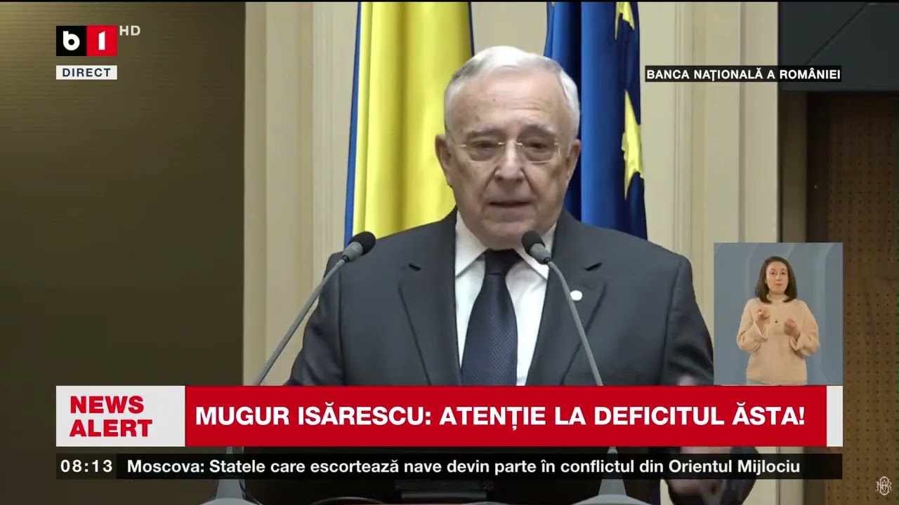 DEFICIT URIAȘ. AVERTISMENT DE LA BNR.MUGUR ISĂRESCU: ATENȚIE LA DEFICITUL ĂSTA!_Știri B1TV_20 mar.