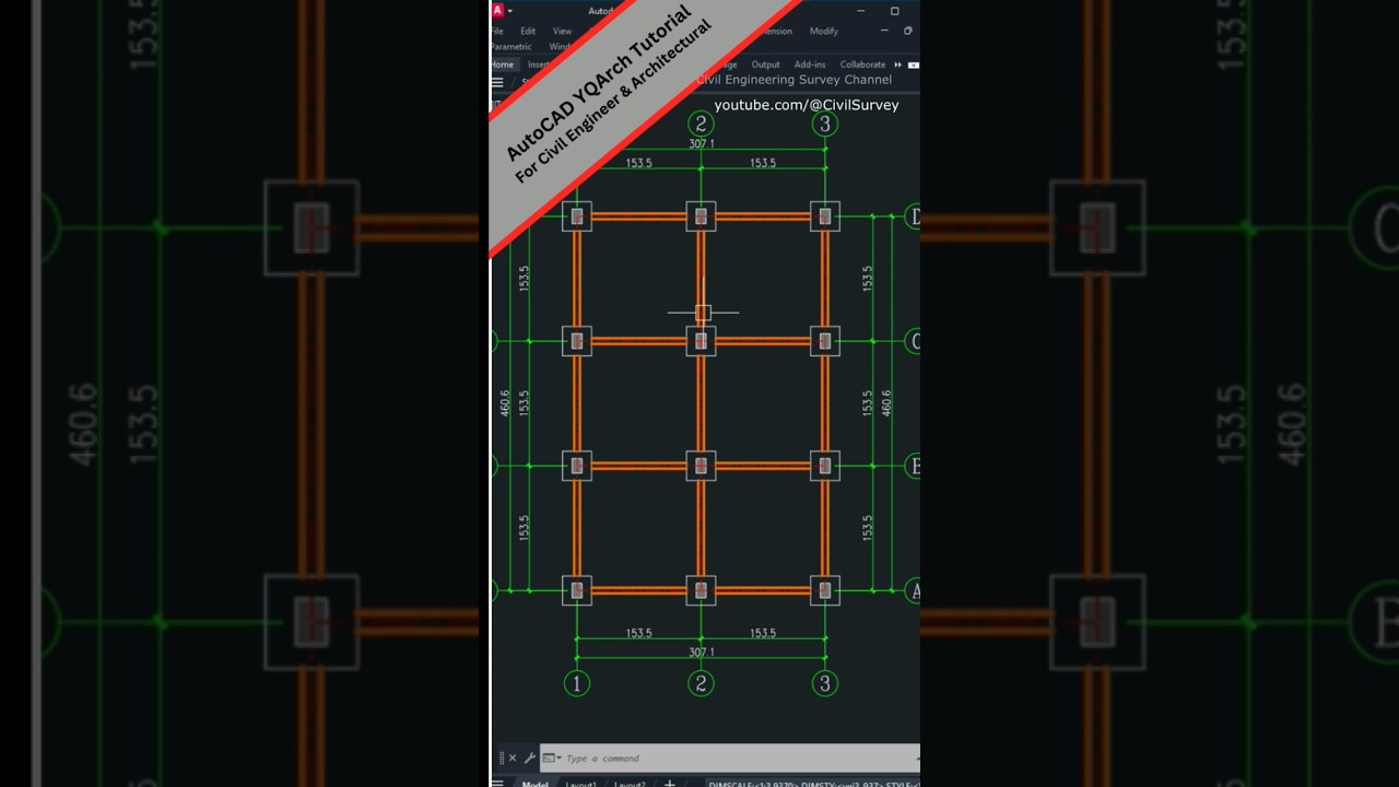 YQ Arch plugin - AutoCAD Tutorial for Civil Designer #autocad #viral