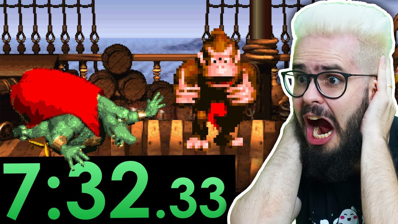 ZERANDO DONKEY KONG EM 7 MINUTOS! (RECORDE MUNDIAL REACT) - feat. @ChequerChequer e Nayume