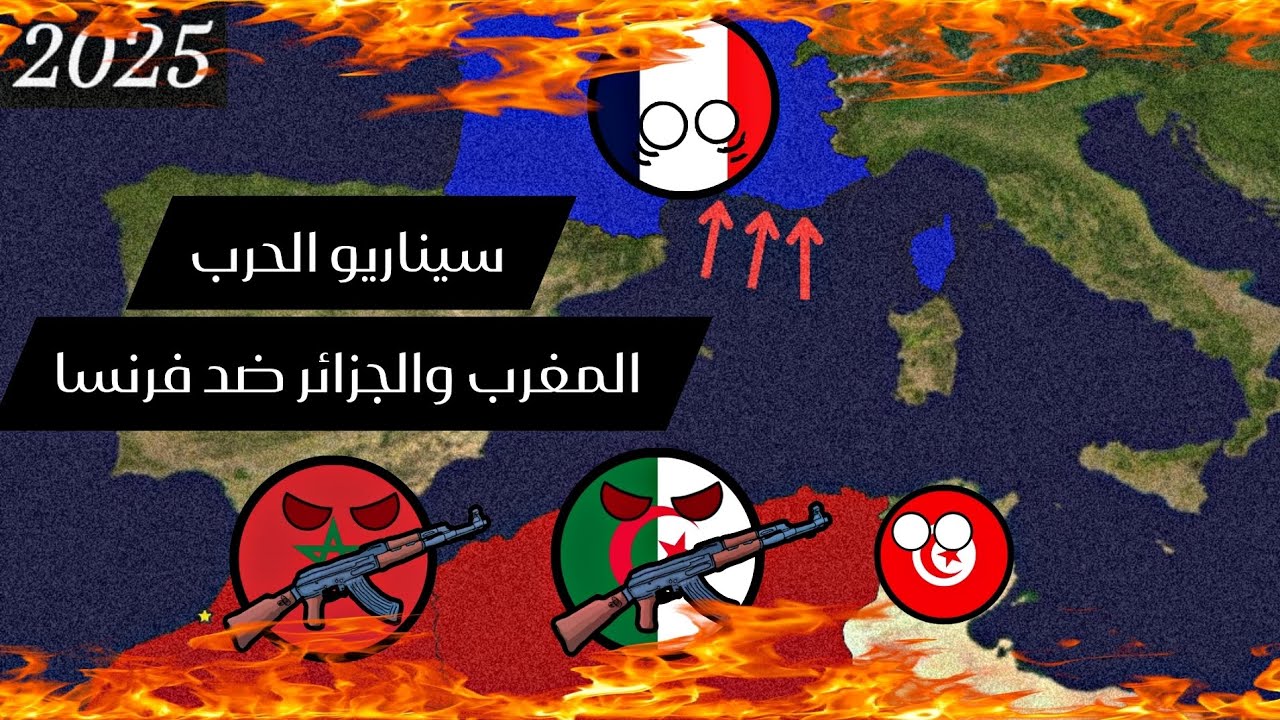 سيناريو الحرب: المغرب والجزائر 🇲🇦🇩🇿 ضد فرنسا 🇫🇷🔥🔥