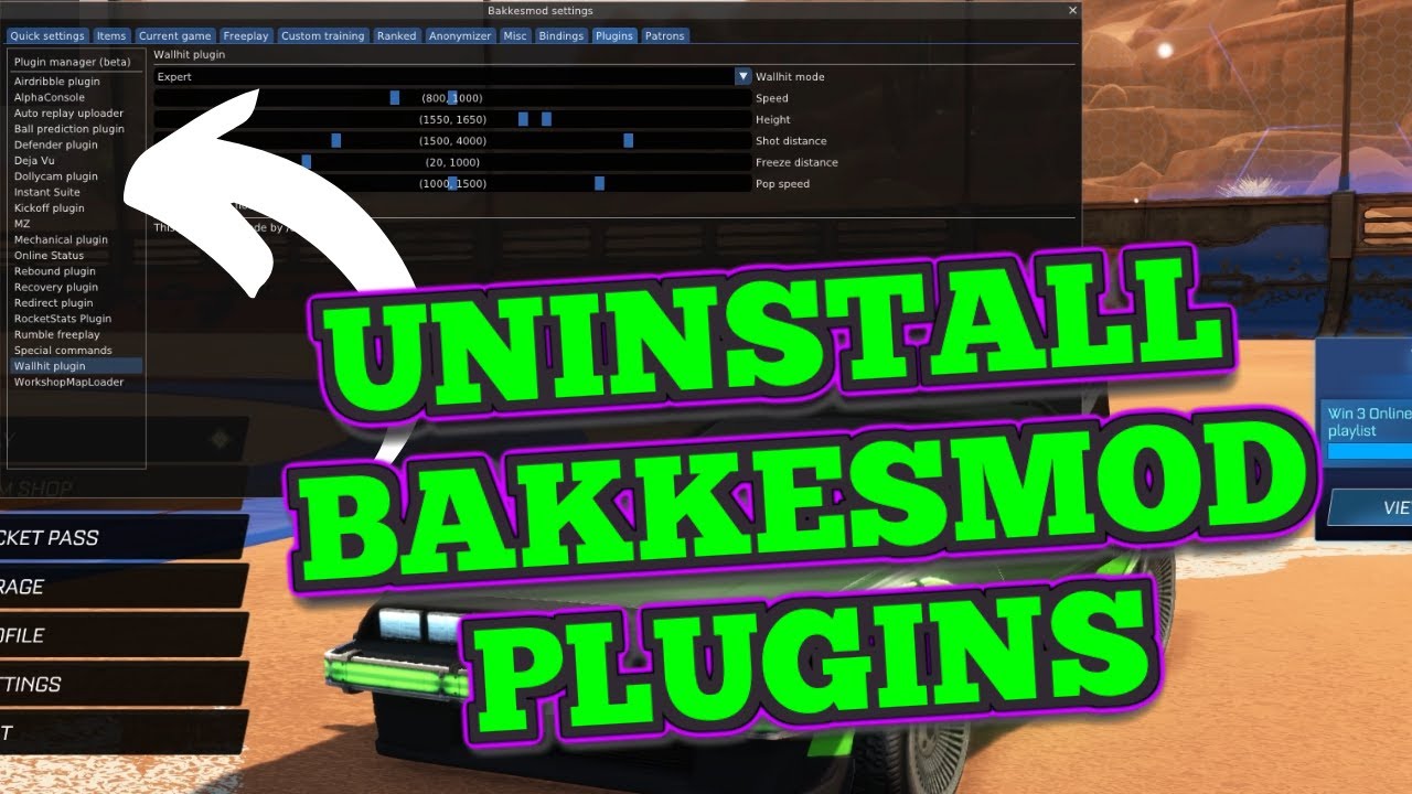 Как удалить плагины BakkesMod!!
