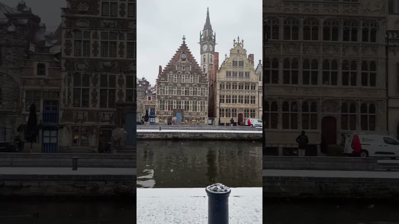 Snowfall in Ghent: Europe’s Cosy Hidden Gem #travelshorts #belgiumtourism