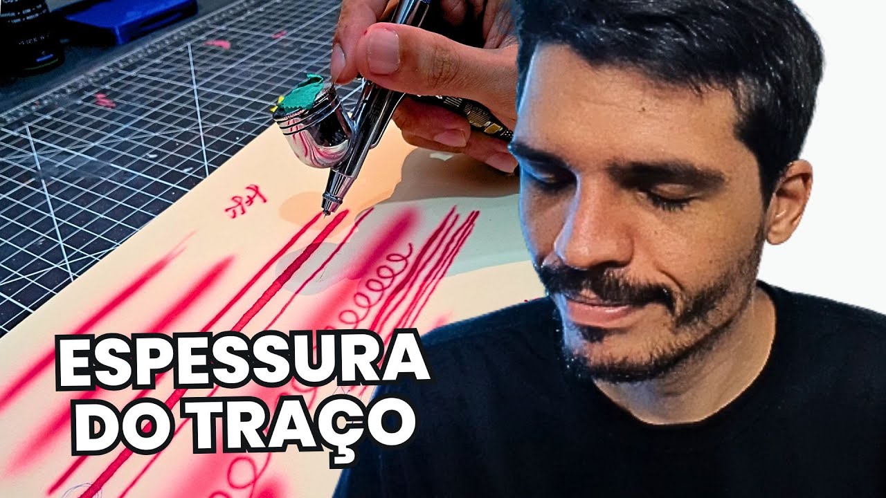 Como Controlar a ESPESSURA DO TRAÇO com o AERÓGRAFO?