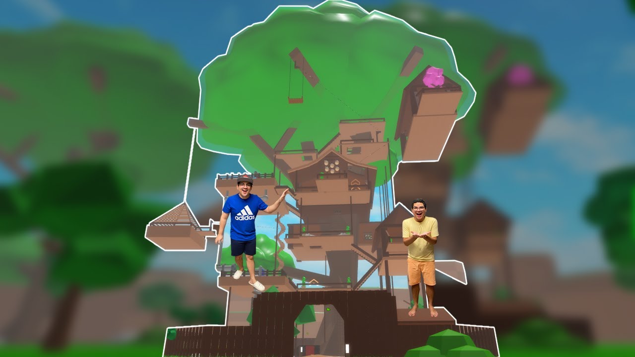 FOMOS MORAR NUMA CASA NA ÁRVORE NO MEIO DA FLORESTA!! - Roblox Super Treehouse Tycoon