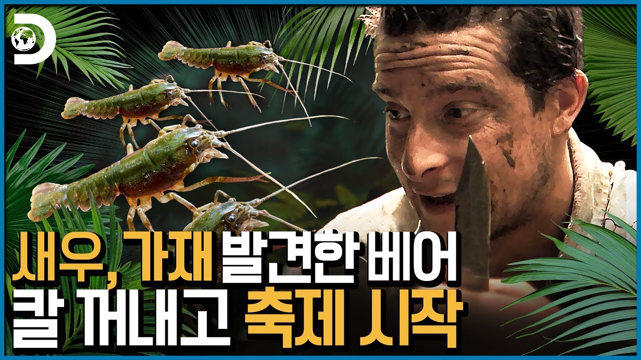 저를 '고래'라고 소개해줄래요..? 쟤네 등 다 터뜨릴 거니깐! 베어그릴스의 갑각류 먹방! [Man vs Wild]
