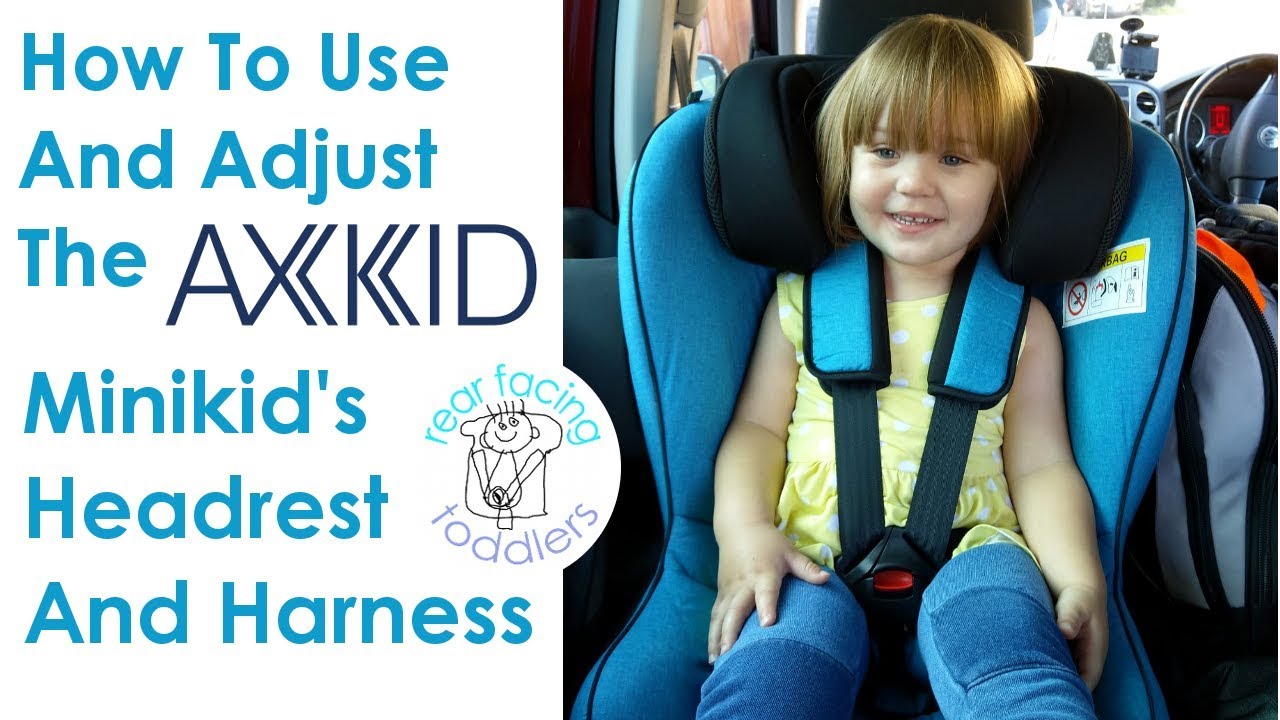 Как использовать и регулировать подголовник и ремни безопасности Axkid Minikid 2.0
