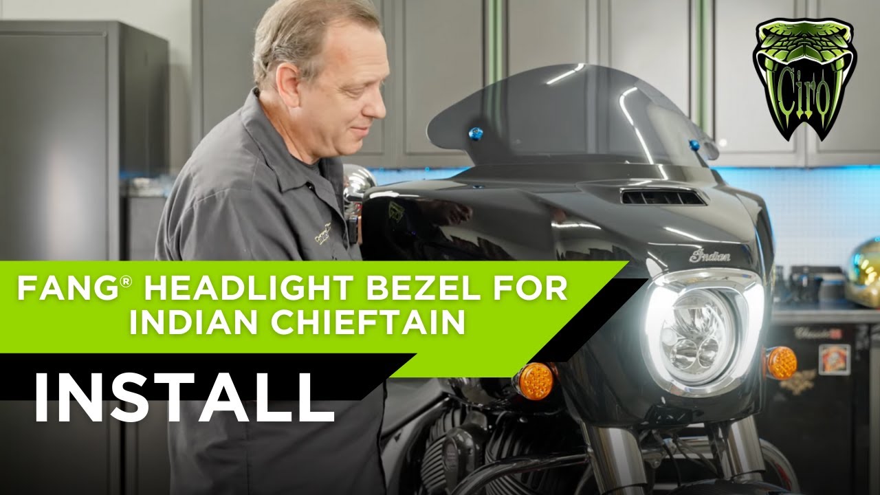 Fang Lighted Headlight Bezel for Indian Chieftain / How To Install