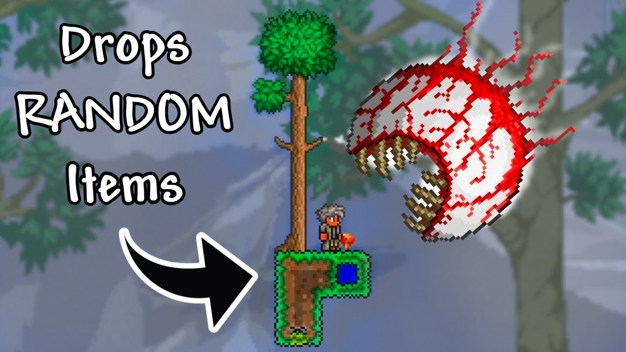 Terraria Skyblock, But Every Item Drop Is Random...