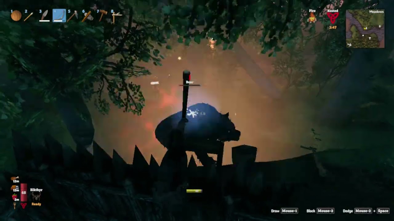 Valheim - Killing the bear