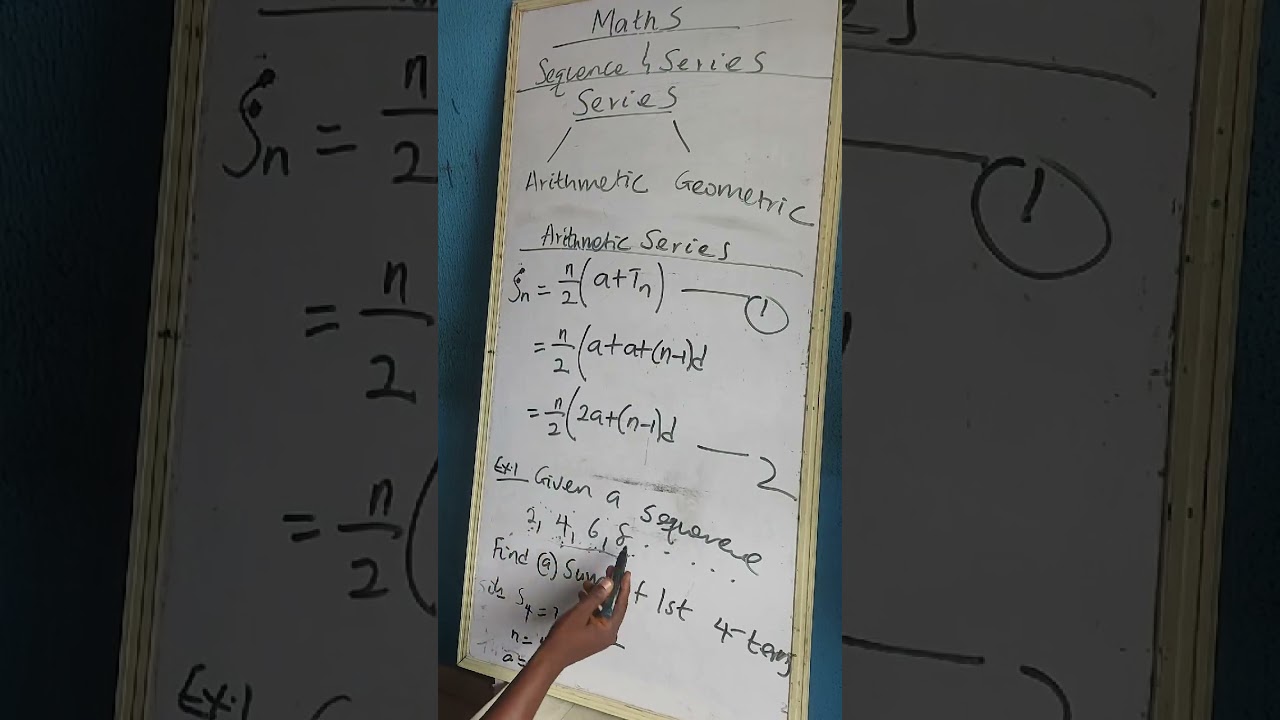 Arithmetic series example 1. #education #maths #series
