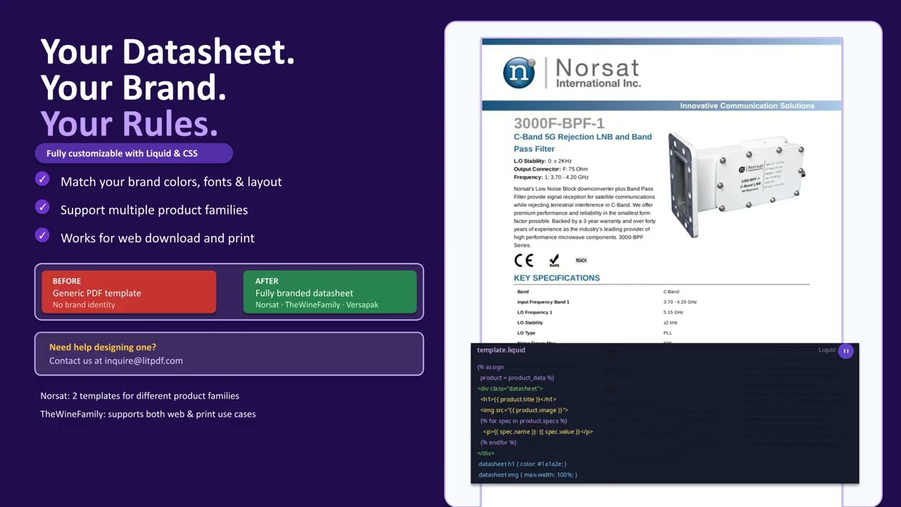How to create #Shopify product tear sheet datasheet