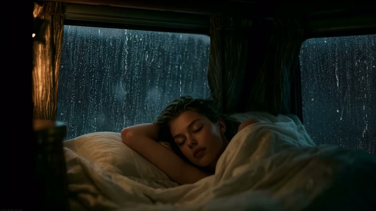 ⚡️ Rain and Thunder Sound On Window Car for Sleeping, Insomnia, Relaxation, Meditation, Focus, Yoga