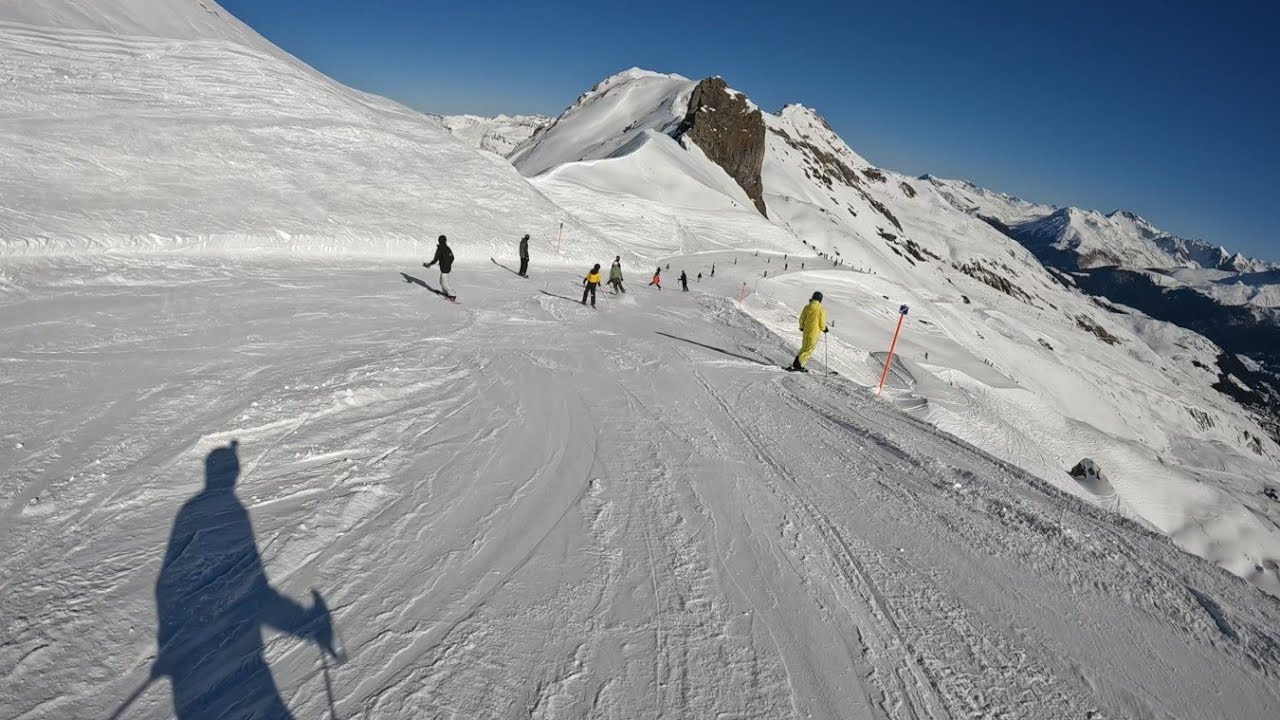 Ski Arosa Lenzerheild blue piste to Carmmen
