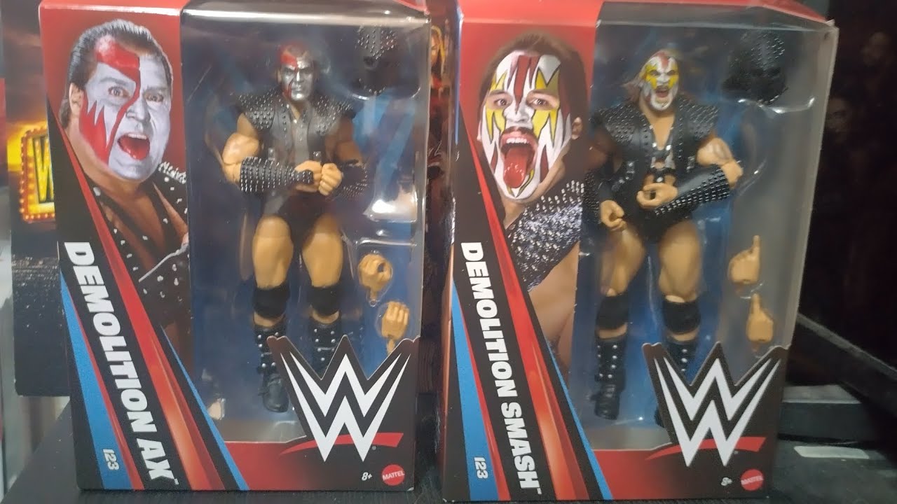 WWE ELITE 123 DEMOLITION AX AND SMASH UNBOXING AND REVIEW 