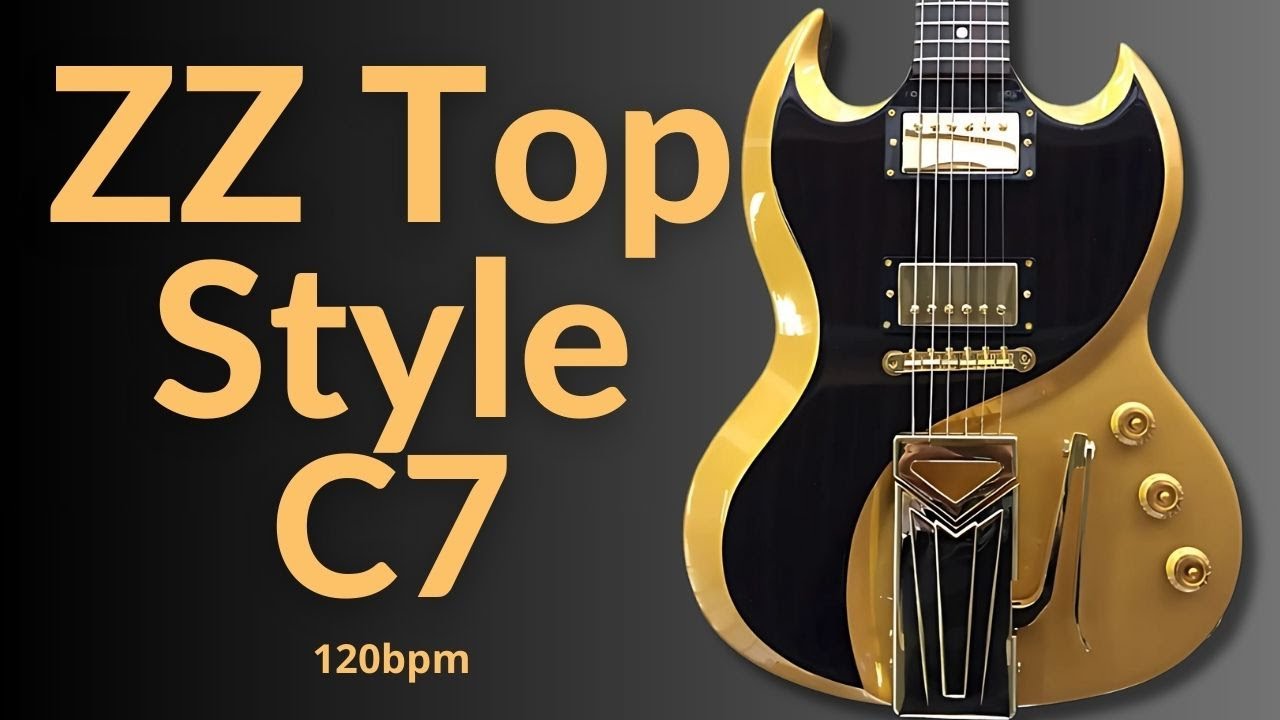 ZZ Top Style Blues Guitar Backing Track in C Major (C7)