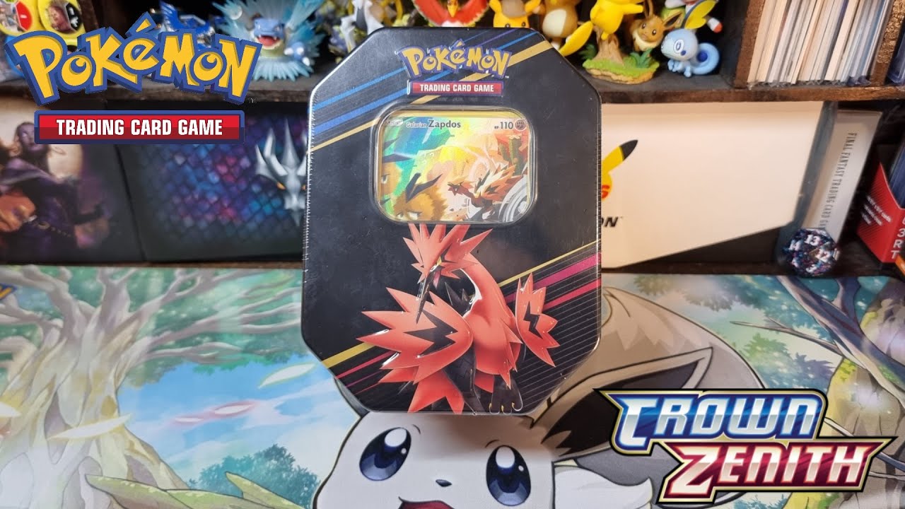 Opening A Pokemon Crown Zenith Galarian Zapdos Tin