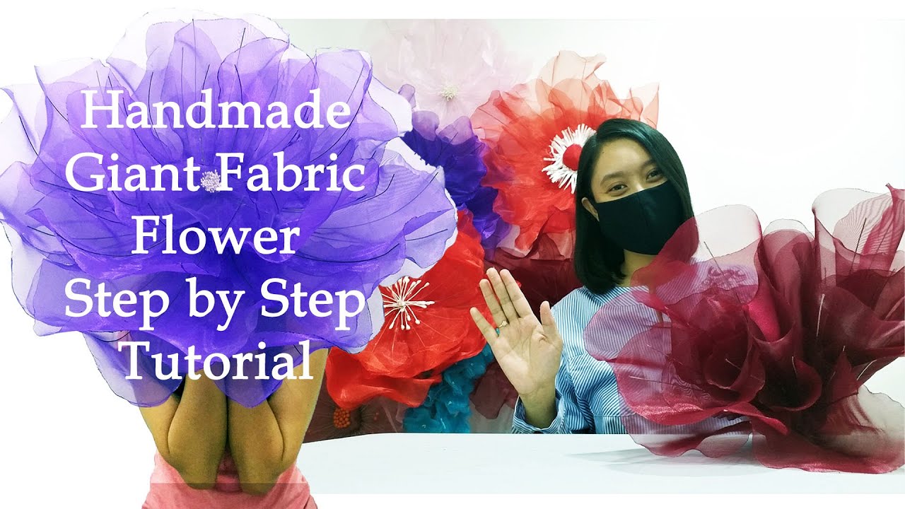 How To Make Giant Fabric Flower Step By Step Tutorial