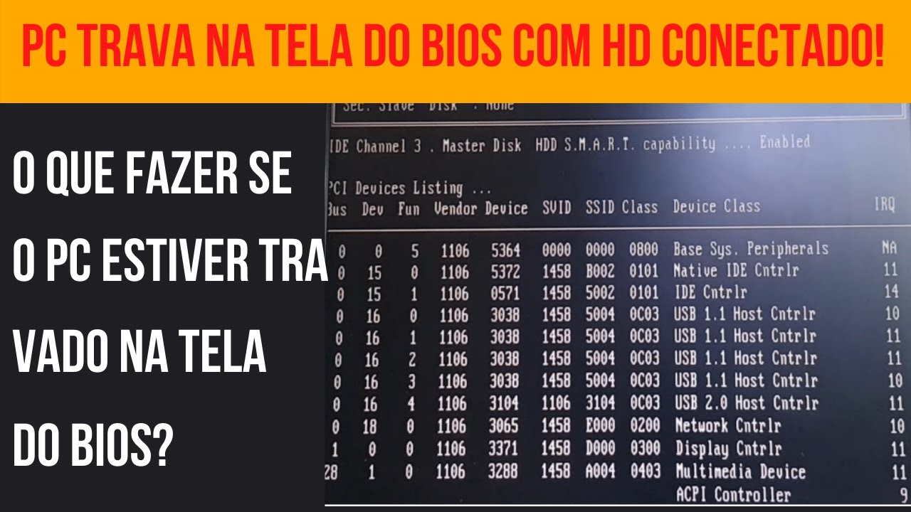 PC Trava na Tela do BIOS Com HD Conectado! | O que fazer se o PC estiver travado na tela do BIOS?