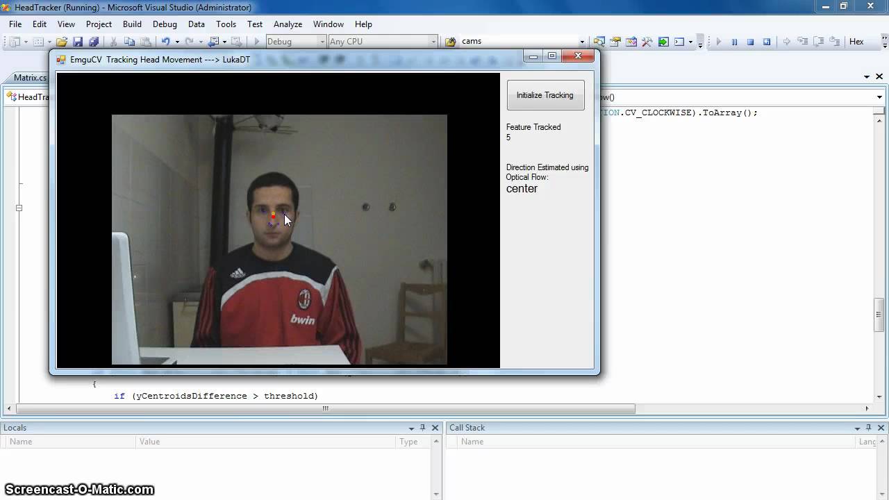 Emgu CV  Head Movement Direction Tutorial