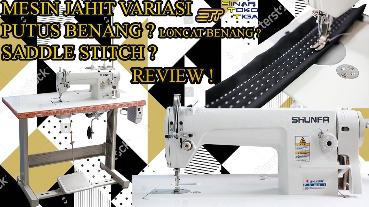 mesin jahit loncat benang , saddle stitch - kemeja - jeans - jaket SHUNFA SF T-388 | SINAR TOKO TIGA