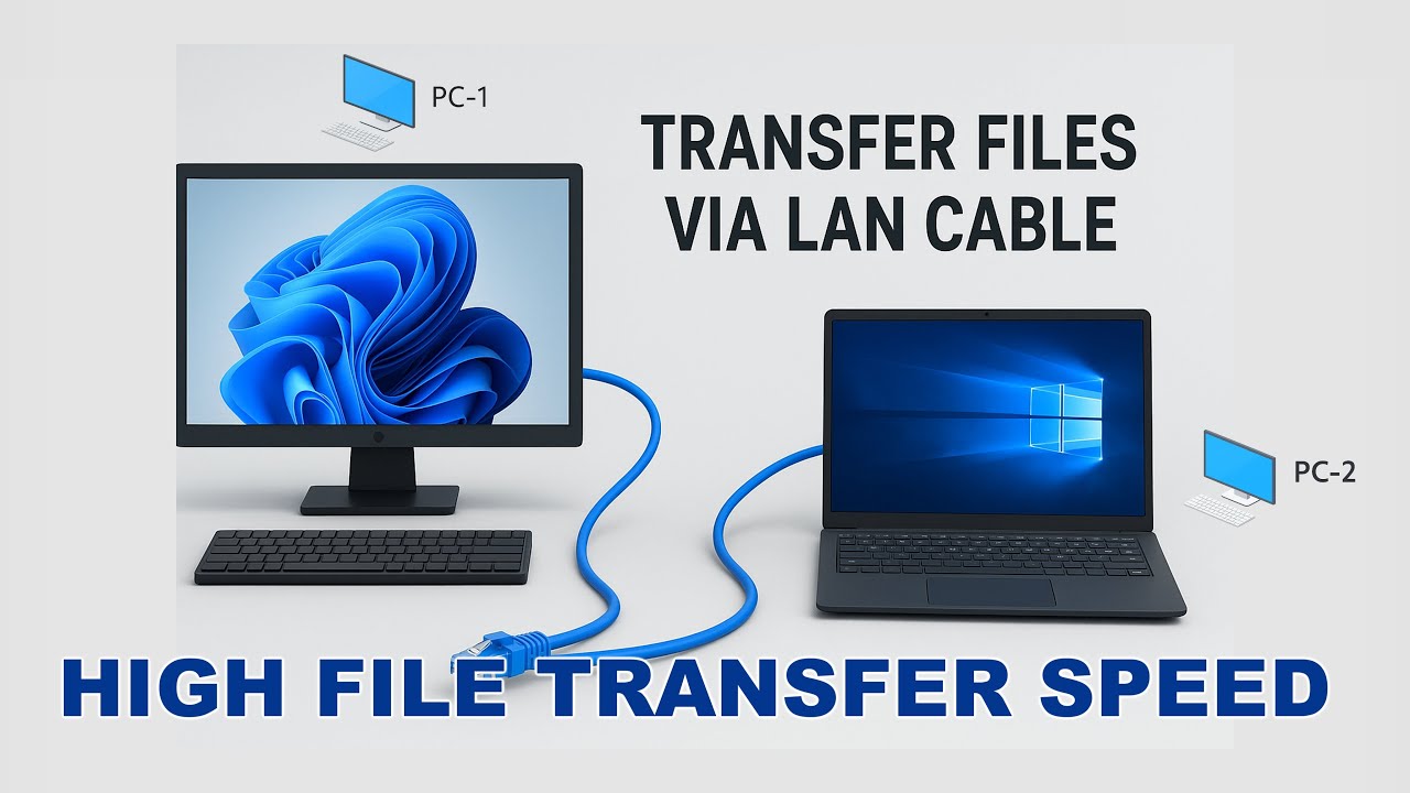 Обмен файлами между Windows 11 и Windows 10 через LAN/Ethernet-кабель &mdash; высокая скорость!
