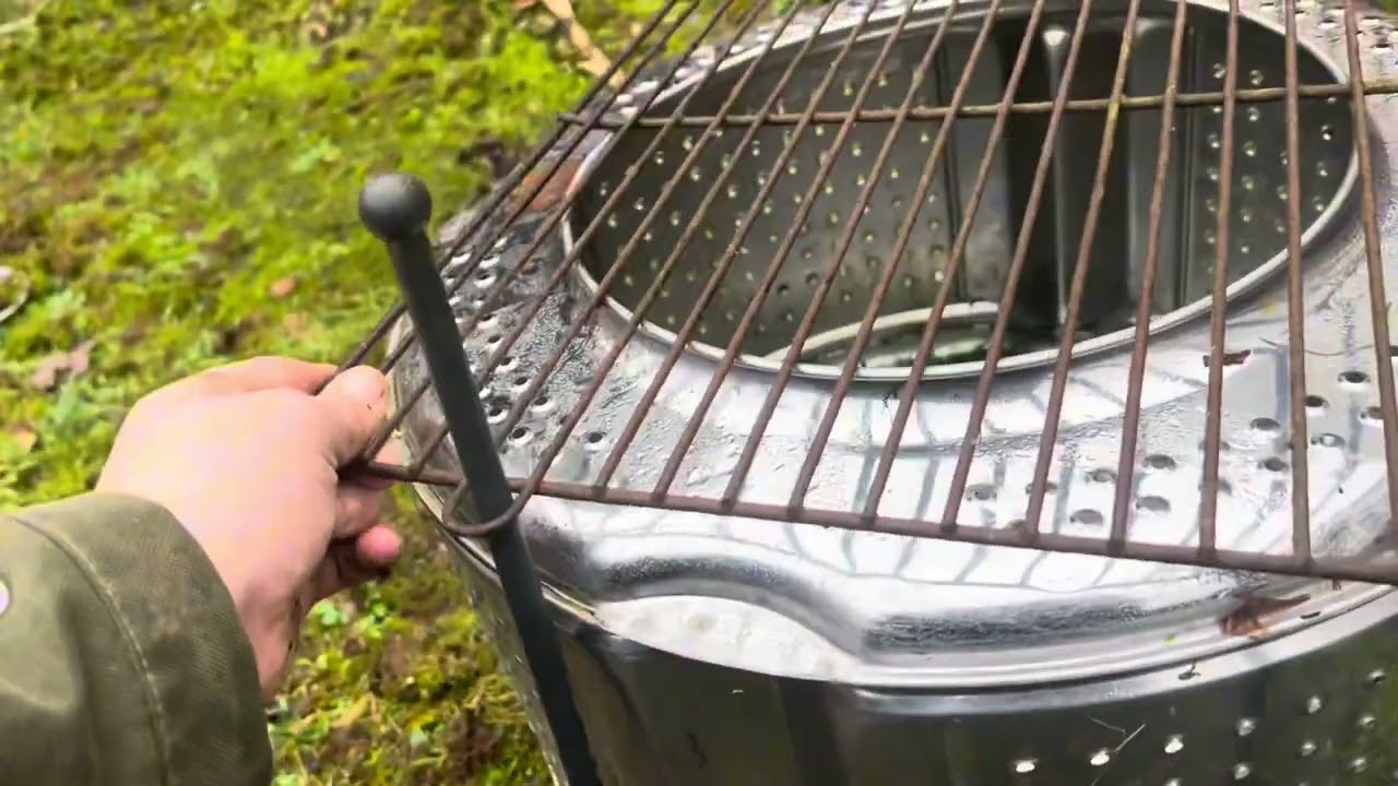 A makeshift Fire pit from scrap metals 