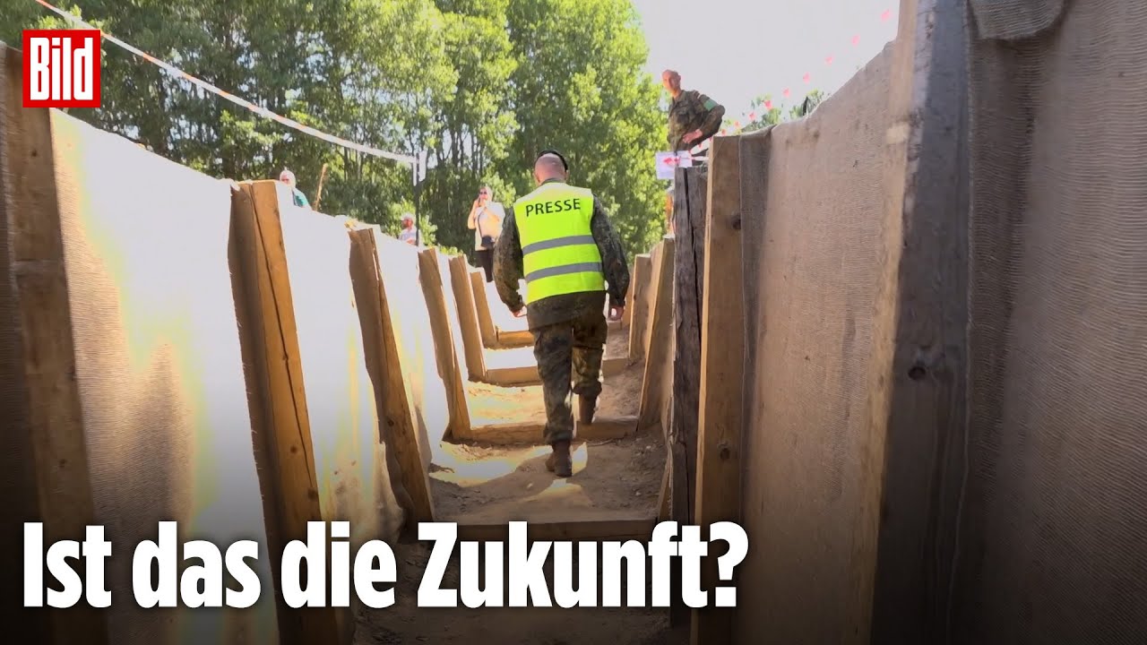 Neubrandenburg: Bundeswehr zeigt Schützengraben