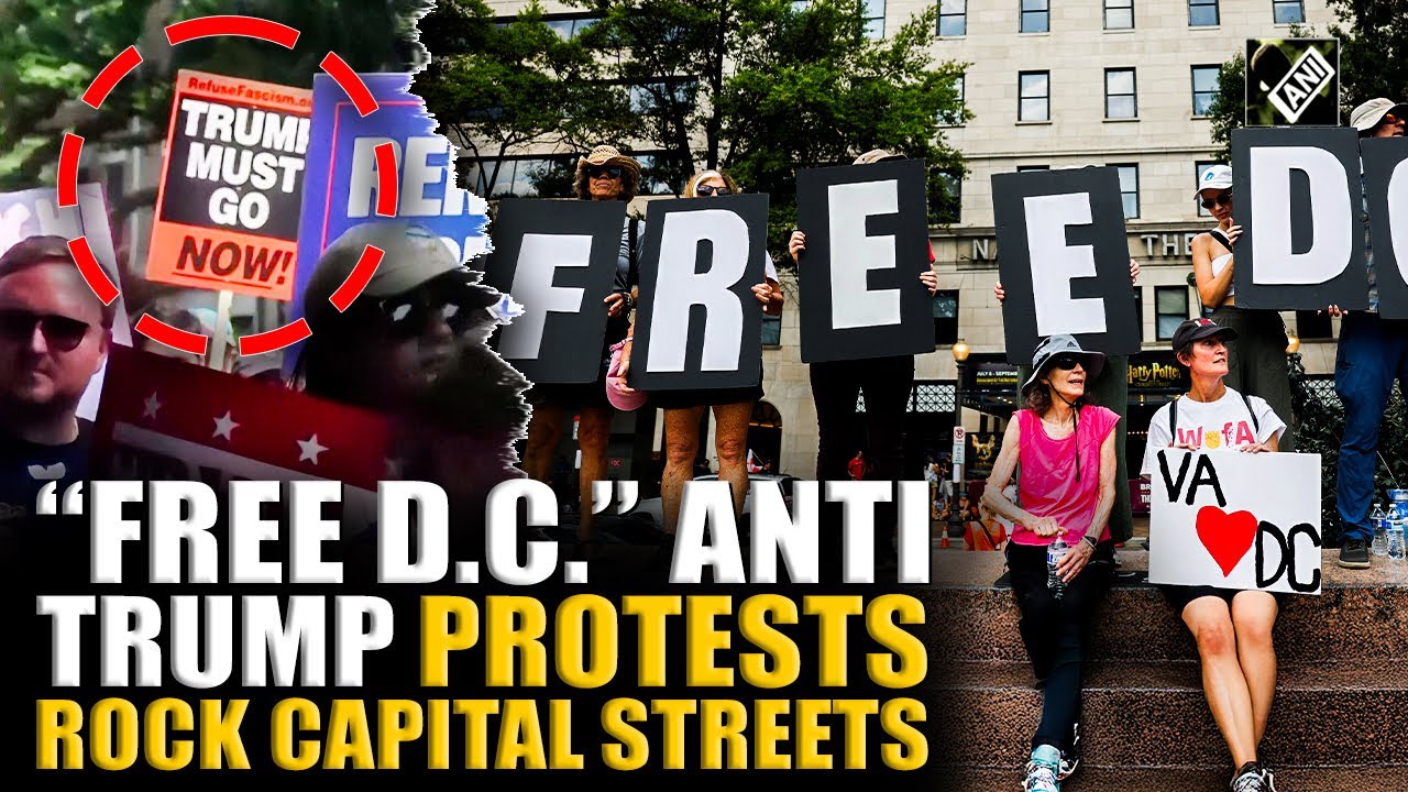 Thousands march in DC demanding troop withdrawal as chants of &ldquo;Free D.C.&rdquo; echo near the White House