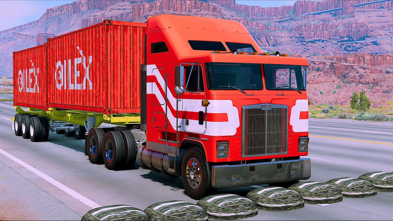 Trucks and Cars vs speed bumps | best BeamNG 65-67 video