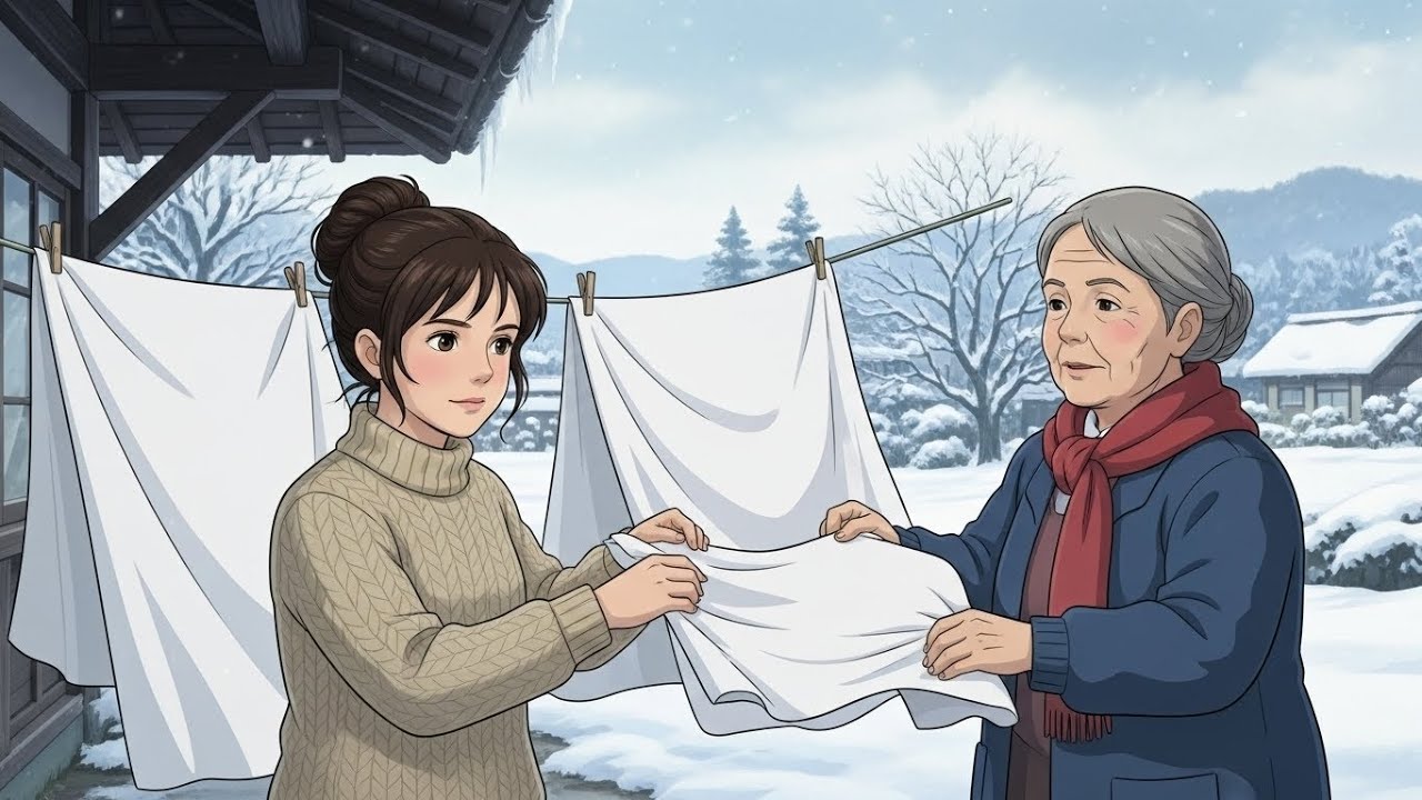 Cozy Winter Village Life ❄️ A Gentle, Ghibli-Inspired Animation for Relaxation