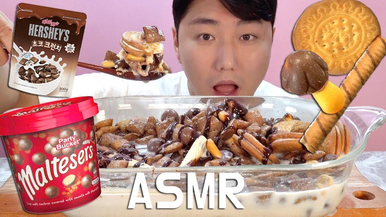 6종류의 초코과자 과자탕 디저트 먹방 리얼사운드 Dessert Mukbang