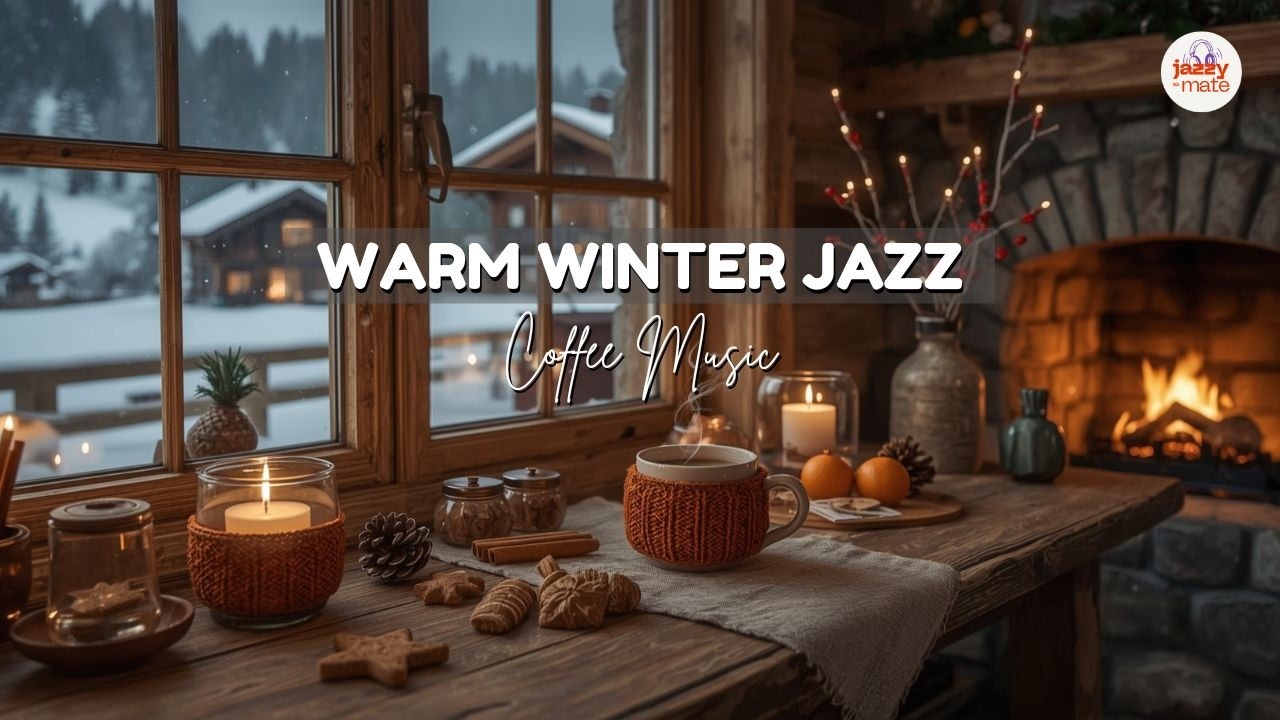 4K Cozy Coffee Shop ☕ Smooth Piano Jazz Music for Relaxing, Studying, Sleeping, Working