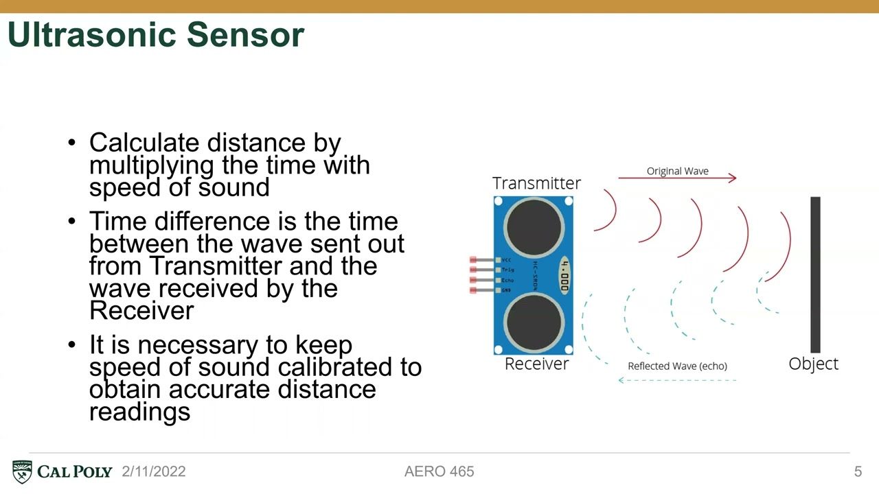 AERO 465 - Presentation of Ultrasonic Sensor and Kalman Filter Project