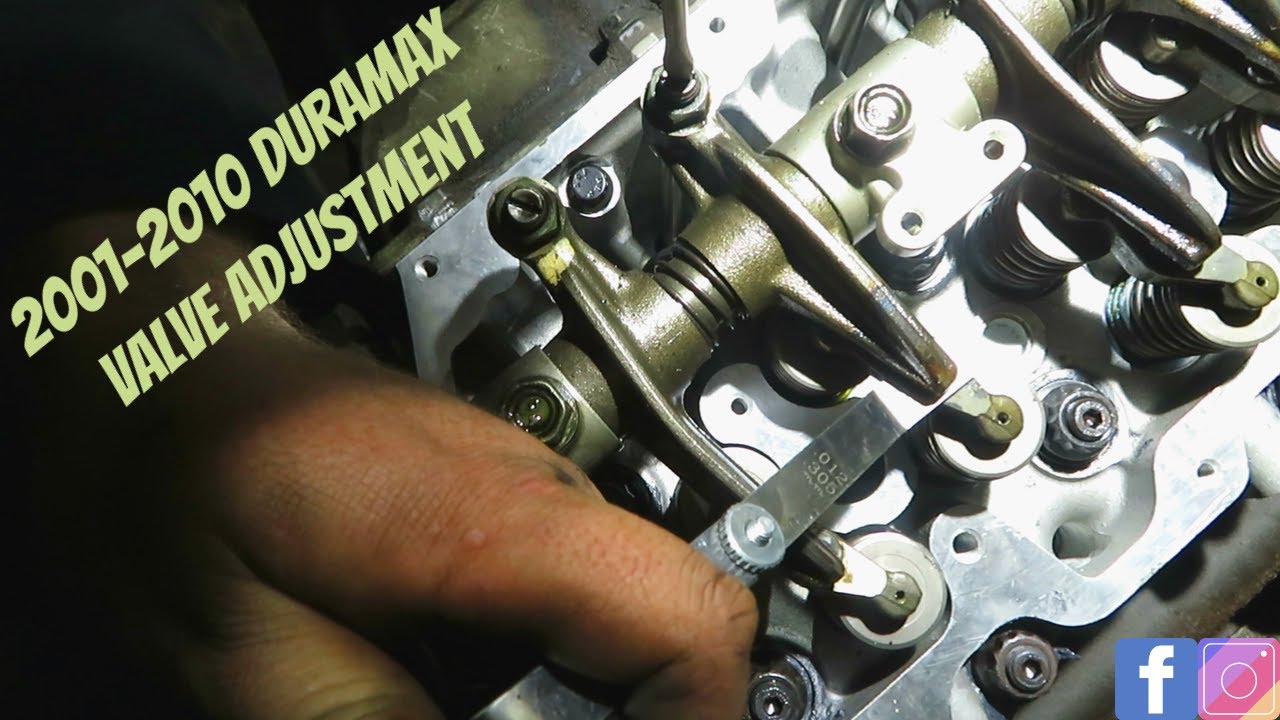 2001-2010 Duramax Valve Adjustment (LB7,LLY,LBZ,LMM) Specs and Procedure In Description.