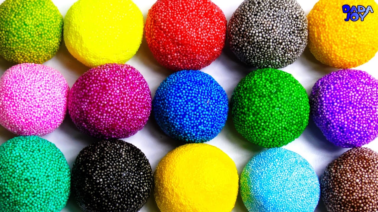 Aprender Los colores para niños que usan del Play Foam|Squishy Glitter Foam|Los Colores en Español