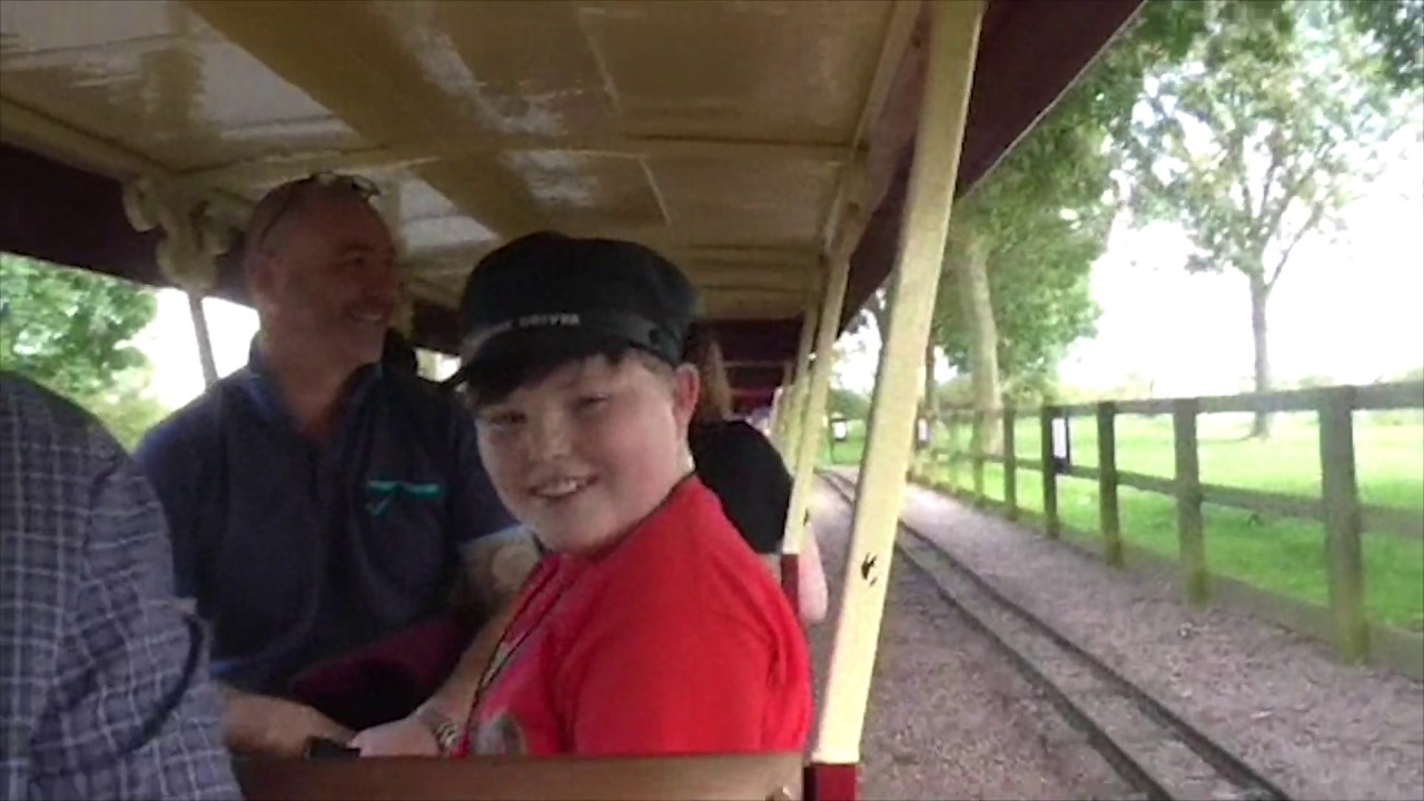 Riding the miniature train with his friend at Ferry Meadows | Through Andy's Eyes