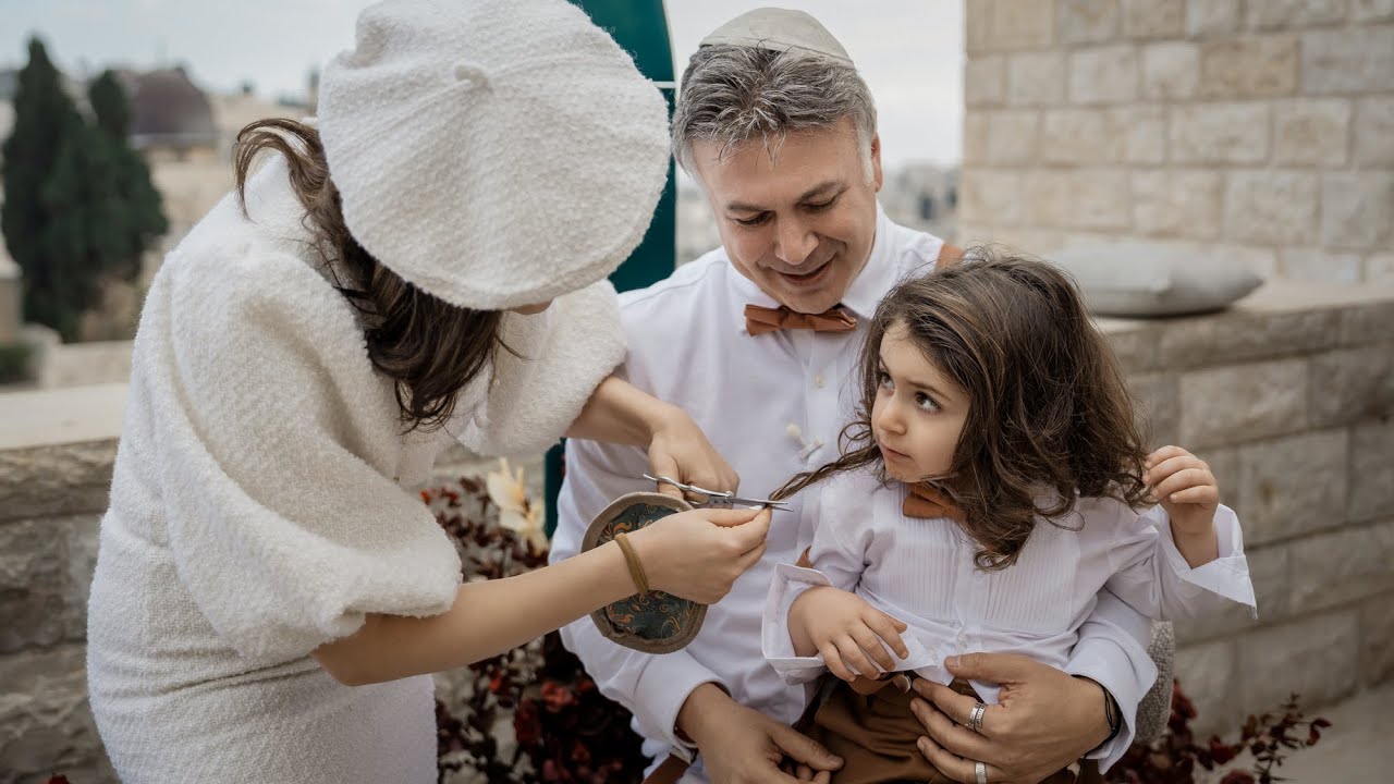Eliahoo's upsherin in front of Kotel, Jerusalem