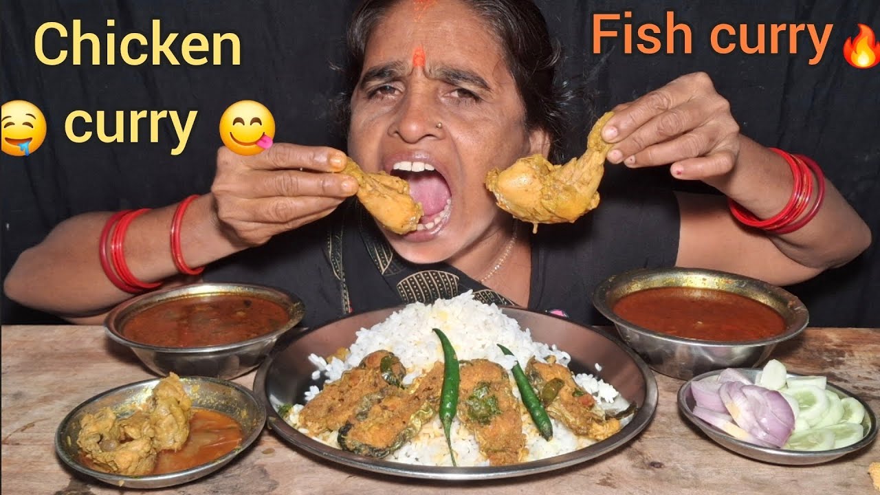 Куриное карри, рыбное карри и рисовое карри #totalfoodeating #indianfood #курица #куриноекарри #р...