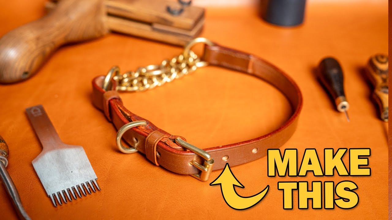 Leather Half Check Collar // Be The Maker // Leather Dog Collar Tutorial