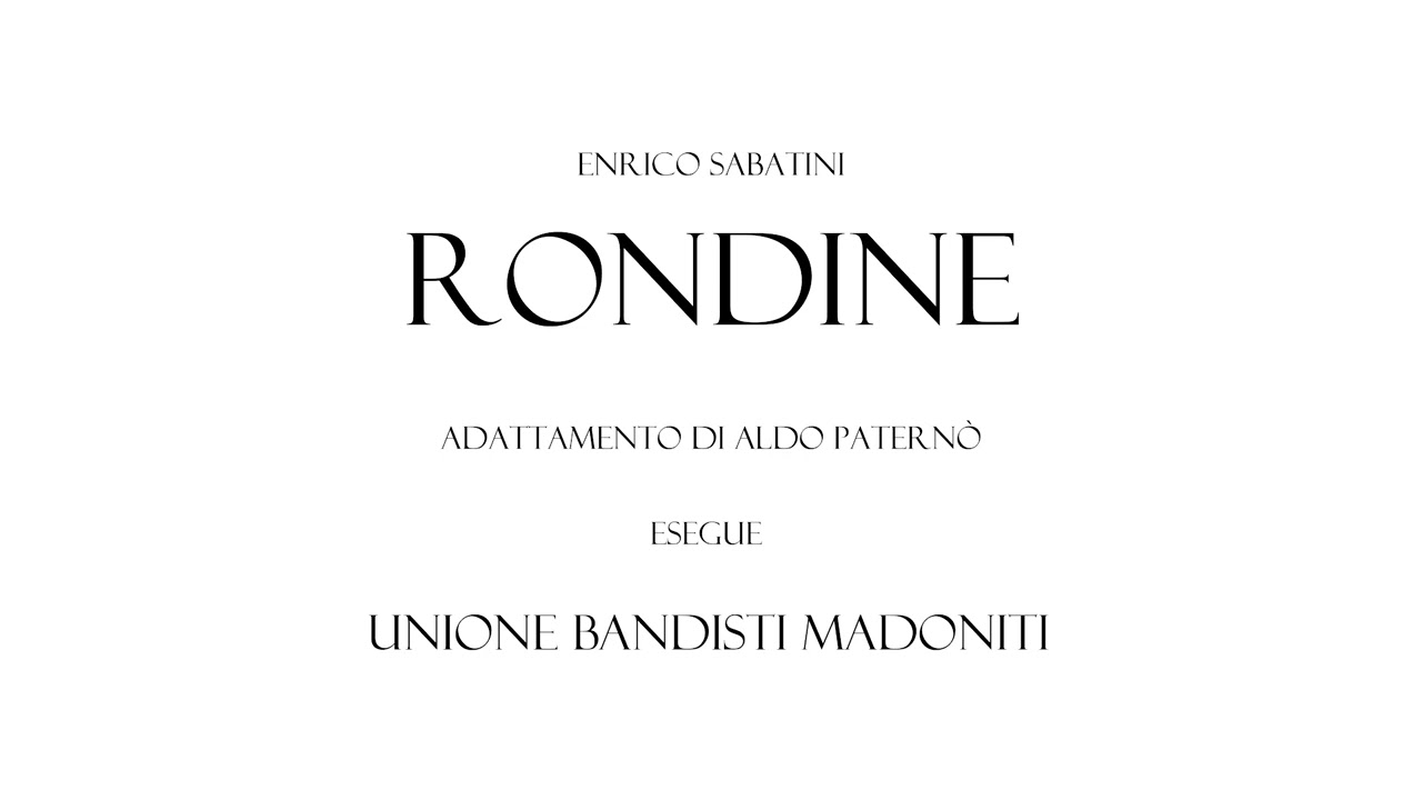 Enrico Sabatini - RONDINE - Unione Bandisti Madoniti